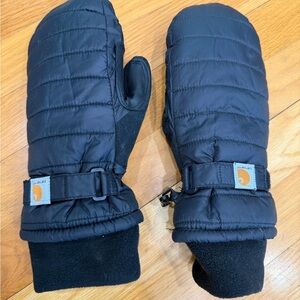 Carhartt Black Fleece-Lined Mittens